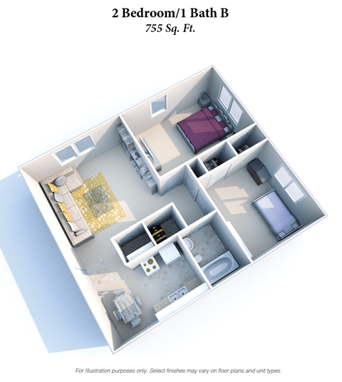 2 Bedroom 1 Bath  at Barkley Ridge Apartments, Southgate, 41071